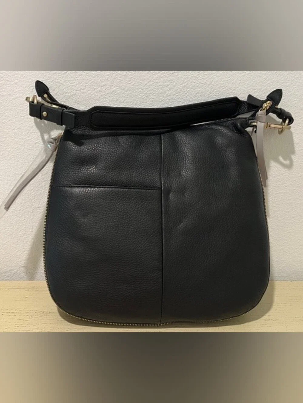 Radley London Pudding Lane Ziptop Hobo In Soft Pebbled Black‎ Leather NWT